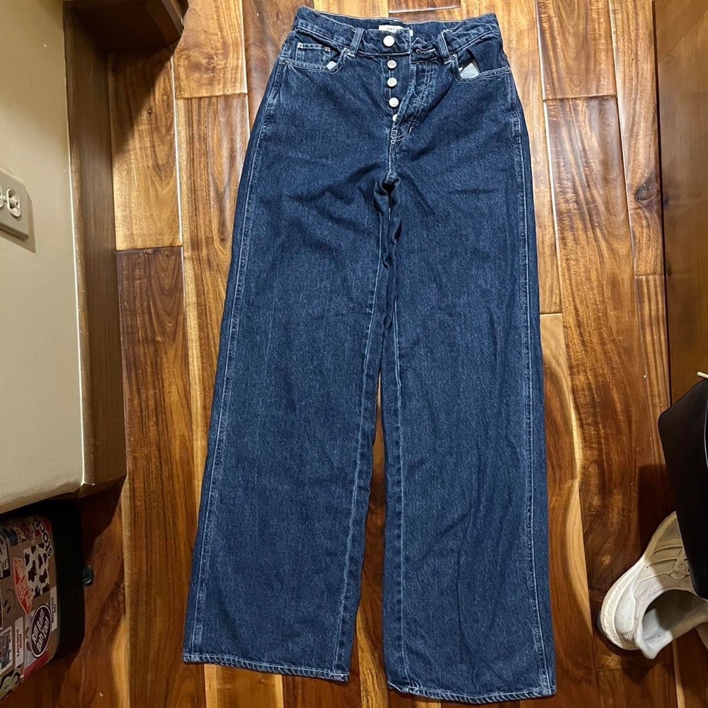 Dark Blue Button up Jeans